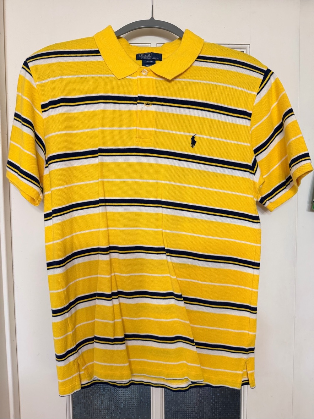 Polo by Ralph Lauren Youth Yellow Striped Cotton Polo Shirt